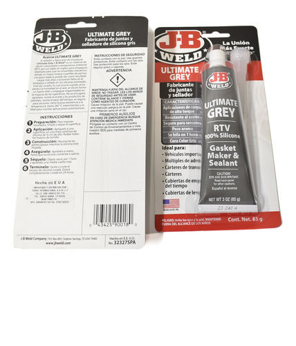 Silicon Gris J&b Weld Alto Rendimiento 100% Silicon - Imagen 2